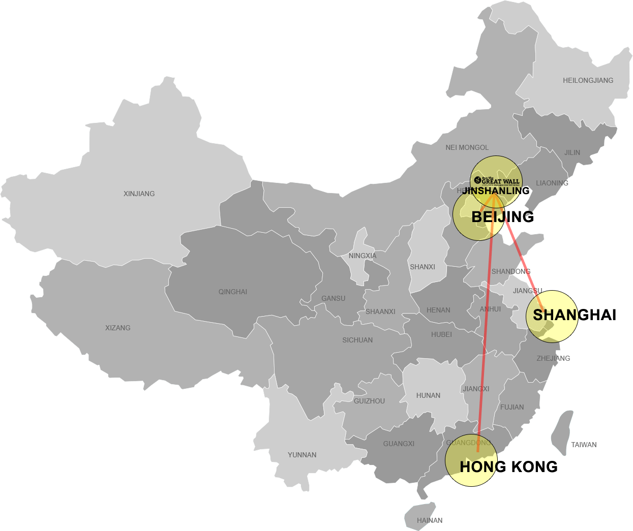 Jinshanling Great Wall Map